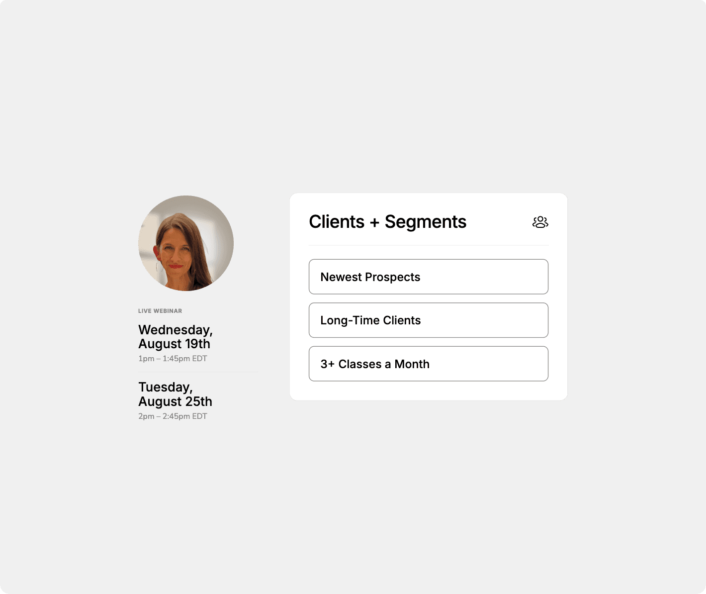 Webinar date + time