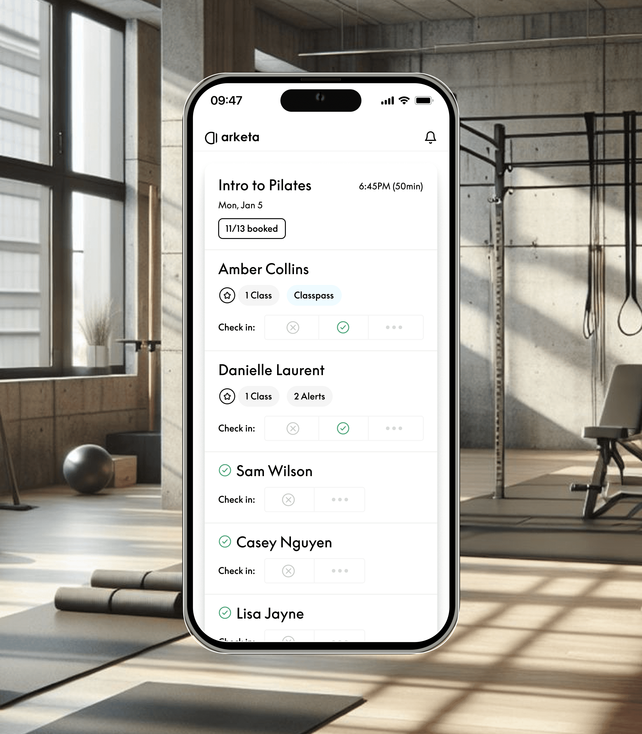 Mockup in gym