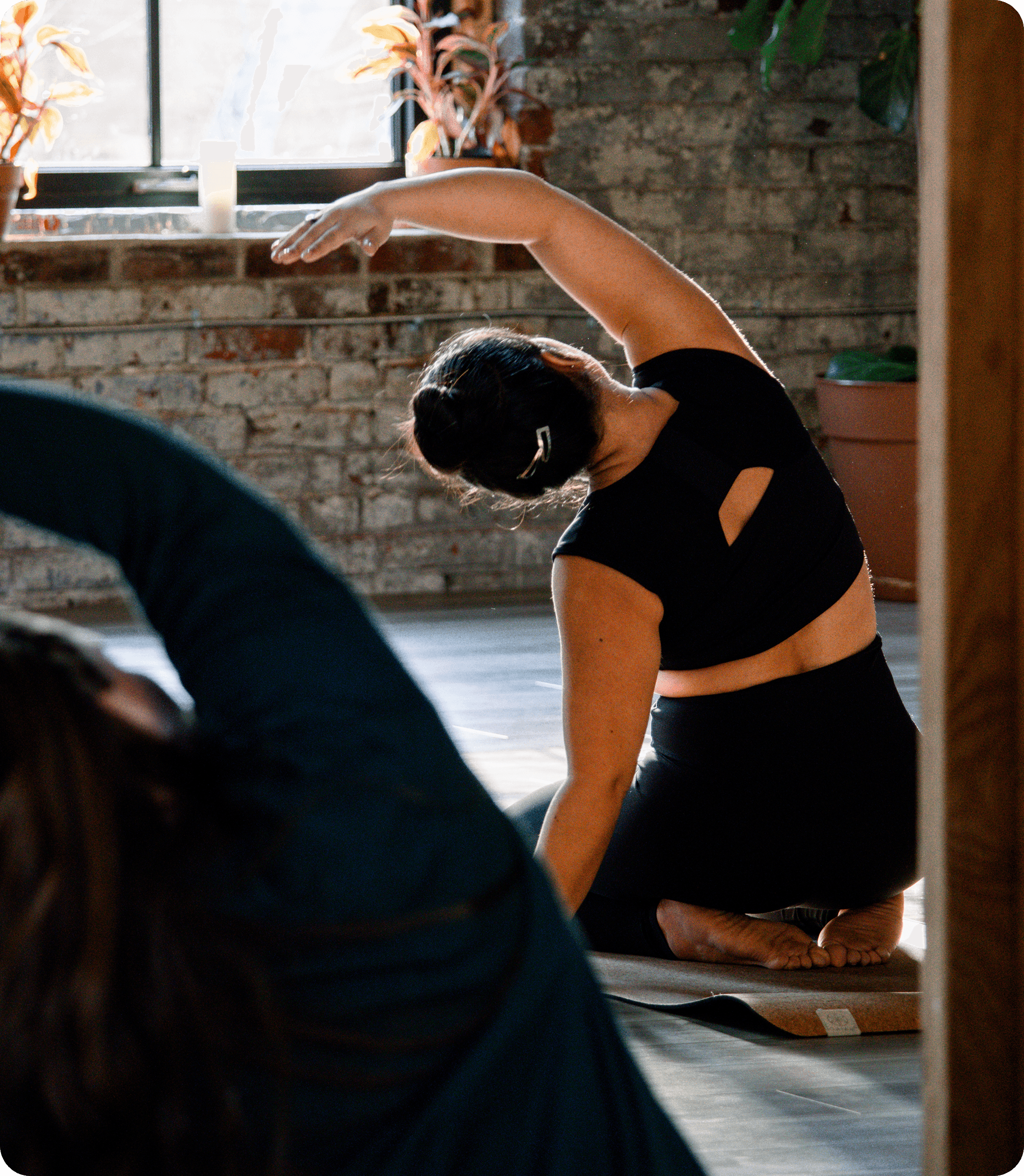 Woman stretching