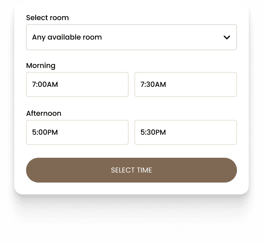 Booking widget