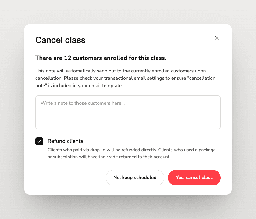 Cancel Class Product Shot-selection